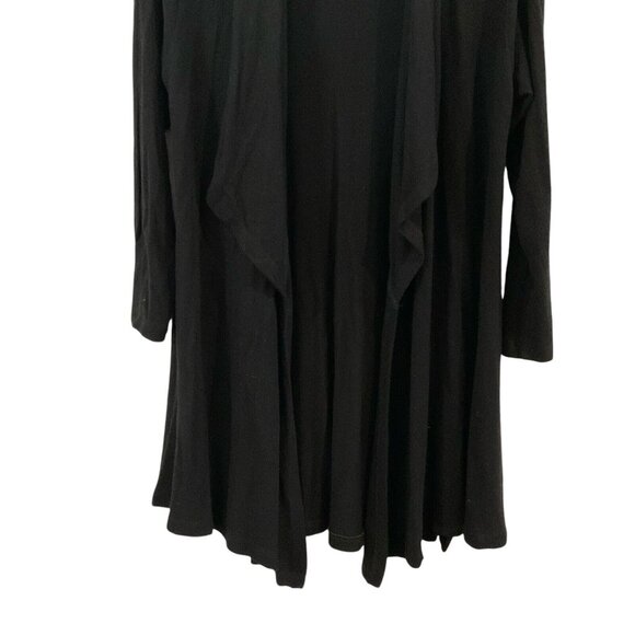Lna Women's Cut Out Sleeve Cardigan Black Medium Sweater Open Front Cascade Fall - Picture 2 of 12